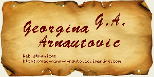 Georgina Arnautović vizit kartica